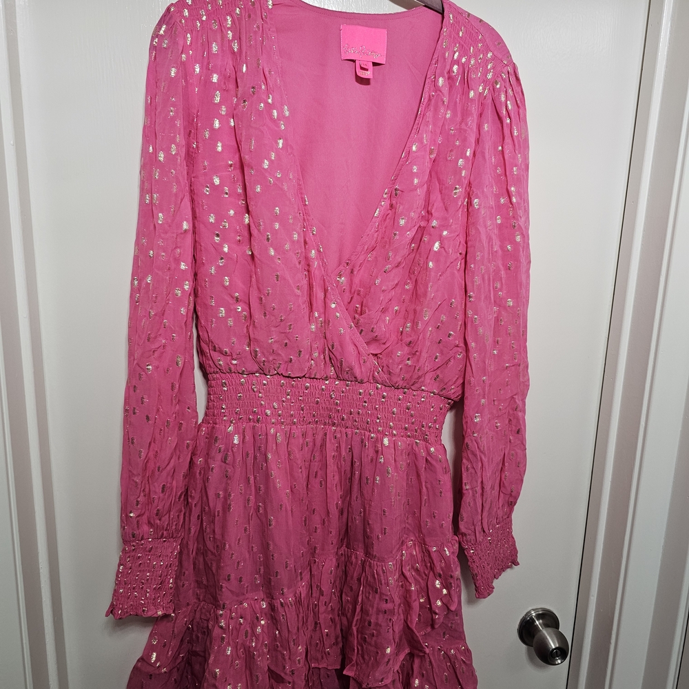 Pink and Gold Womens Dress